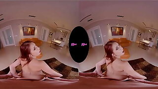 Stunning Redhead Teen Paula Shy VR Orgy